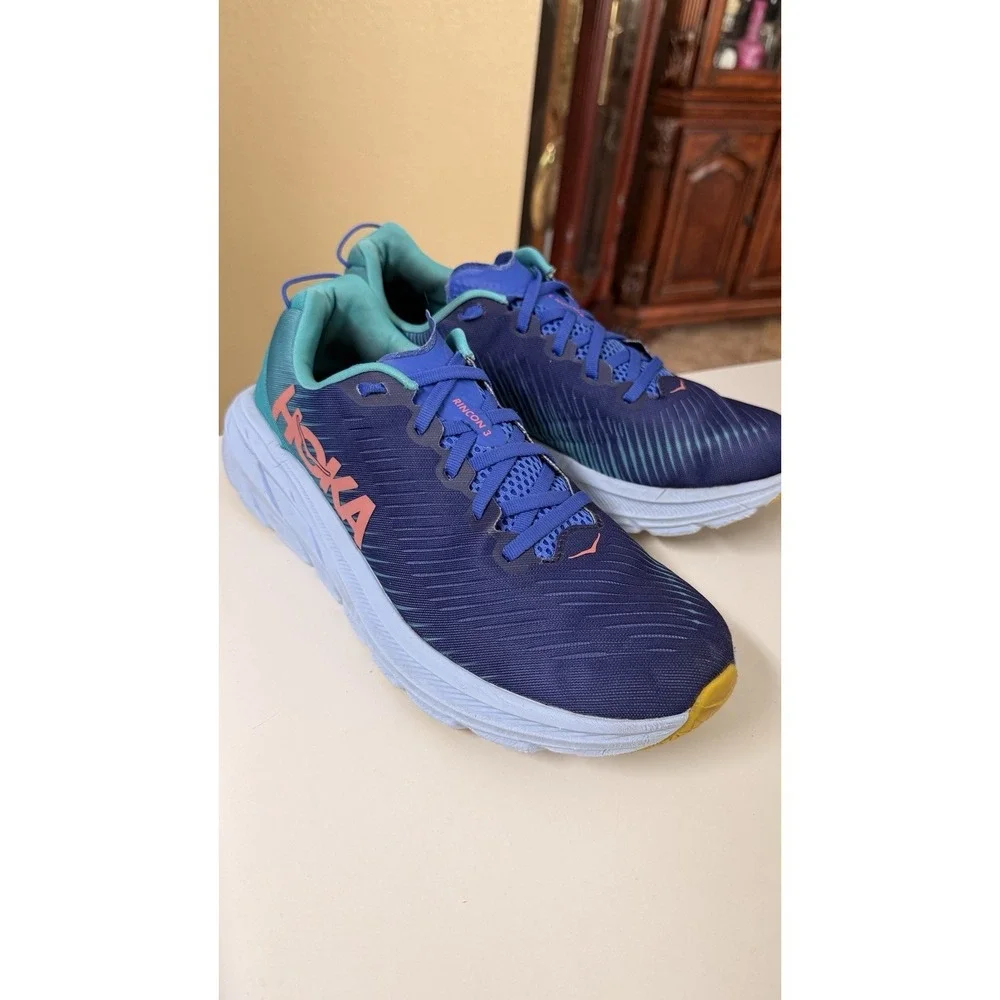 HOKA Rincon 3 Women's Running Shoes US 11 Blue Teal Road Athletic Sneakers